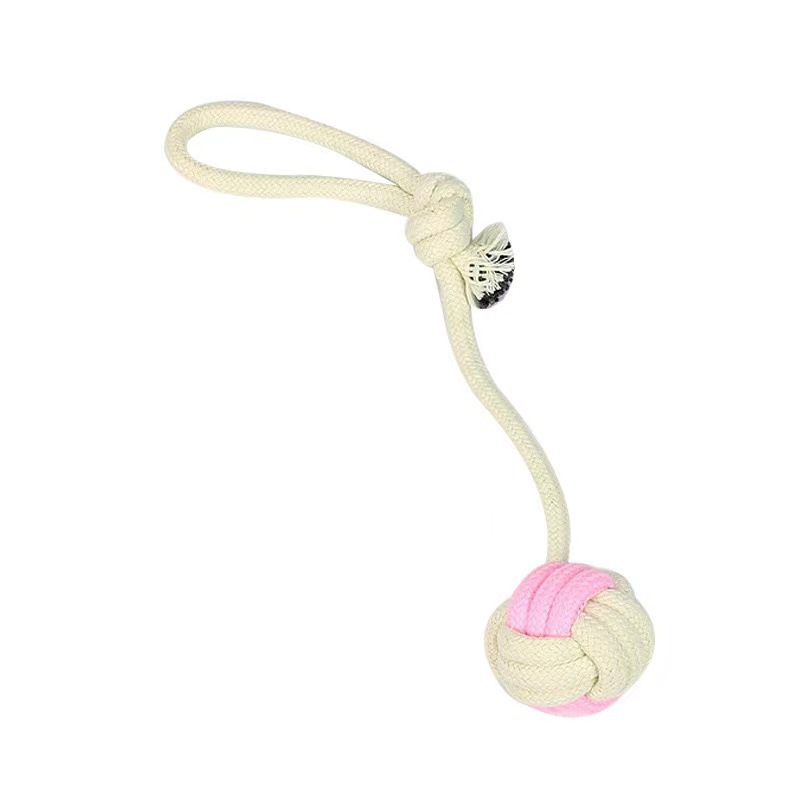 Japón y Corea del Sur juguetes para mascotas juguetes molares para perros bolas de cuerda de algodón macarons color nudo juguetes para mascotas en stock