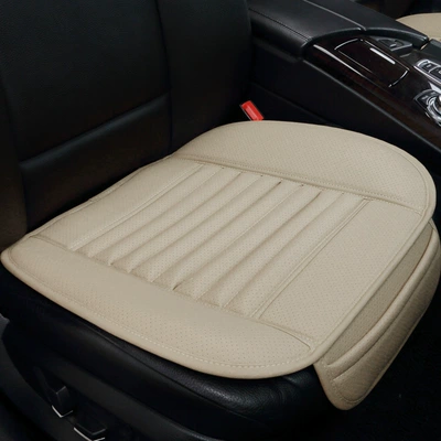 Seat cushion, seat cover three-piece car seat cushion single seat - beige-half-pack-without-bamboo-charcoal-front-seat