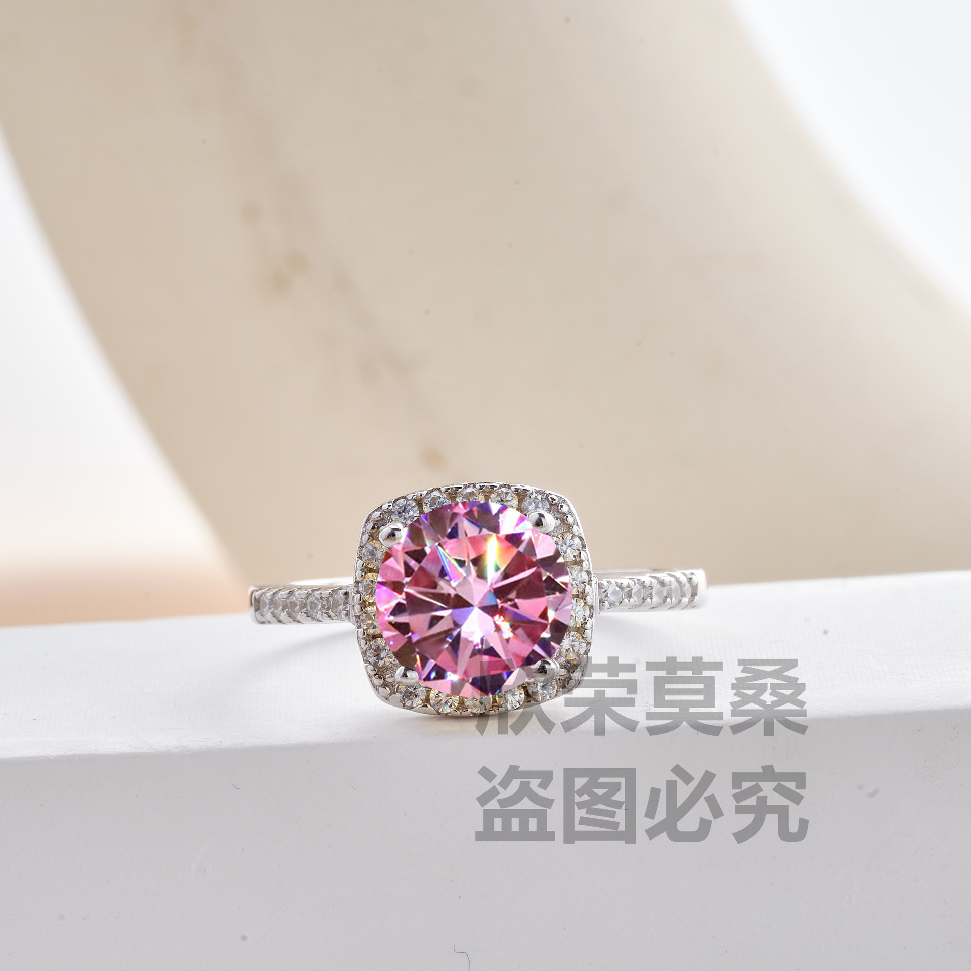 925 anillo de plata esterlina 3 quilates 9mm aniversario color moissanita anillo de compromiso fábrica transfronteriza al por mayor