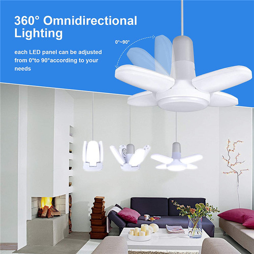 New folding leaf lamp 4+1 folding lamp mini folding lamp high brightness four leaf lamp garage lamp deformation small size