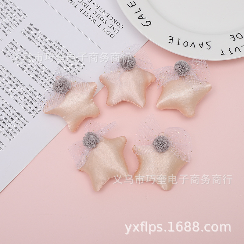 新款蕾丝网纱系星星 DIY头饰配饰发饰鞋袜包材料布艺卡通配件现货