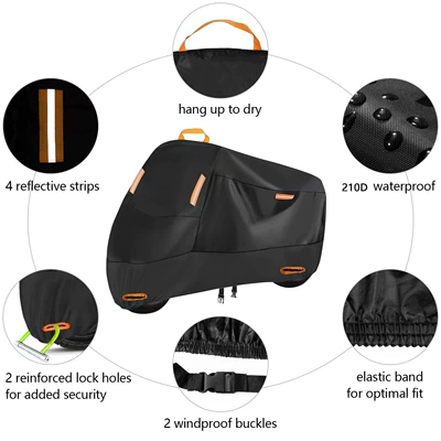 Cloth Motorcycle Cover, Rainproof Silver-Coated – Car clothing
