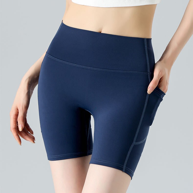 Women's Summer New Breathable Sports Shorts with Pockets, Tummy Control, Butt-Lifting, High-Waisted Slimming Yoga Shorts Women's Summer New Breathable Sports Shorts with Pockets, Tummy Control, Butt-Lifting, High-Waisted Slimming Yoga Shorts