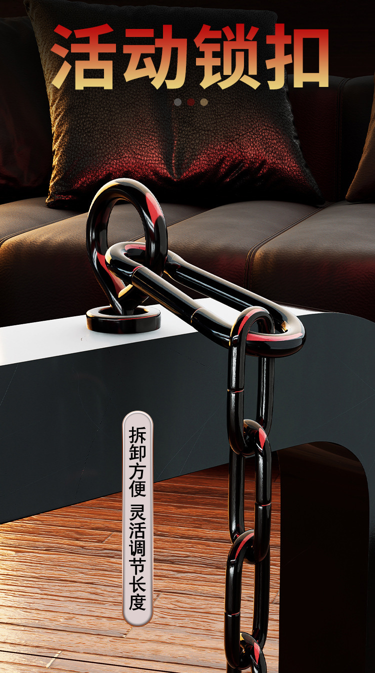 Jiuai SM Bondage Training Set with X-Frame Furniture Props, Black-Red Adult Play Kit — detail image 10