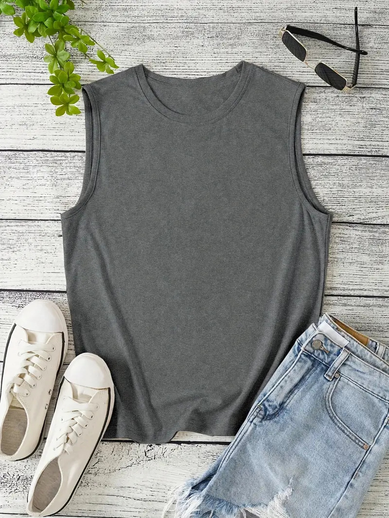 Canotta donna girocollo senza maniche versatile top estivo_voghion.com