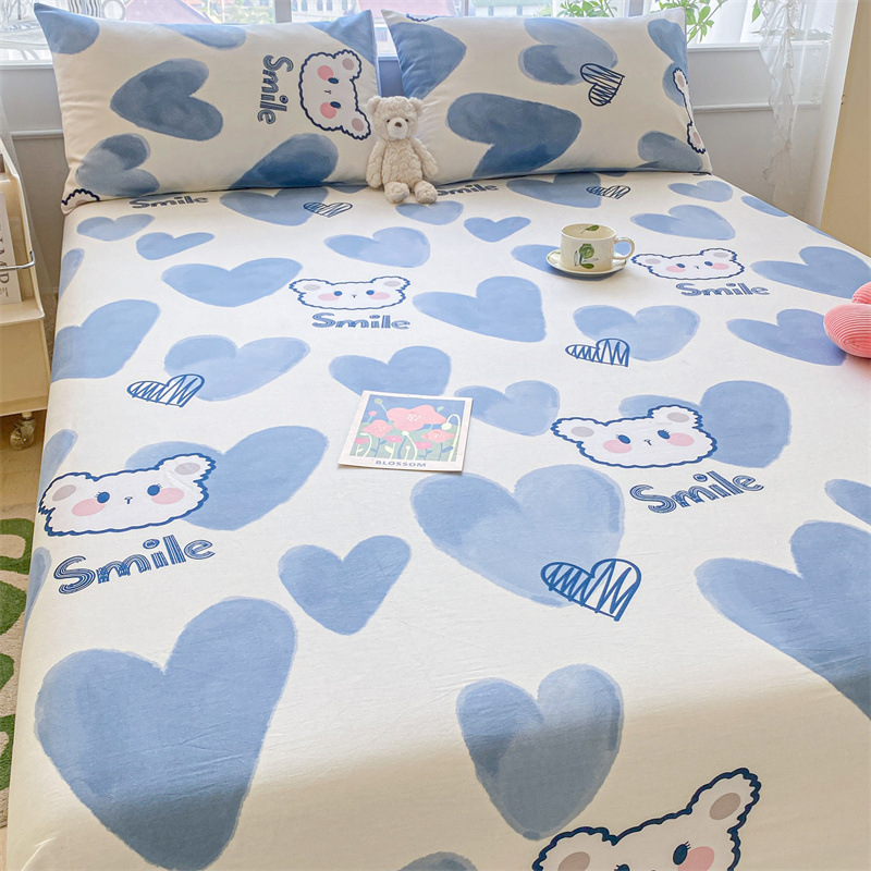 Student Dormitory All-Cotton Fitted Sheet Single Piece Pure Cotton Bed Cover Simmons Mattress Protector Children's 2026 New Model for Home Use