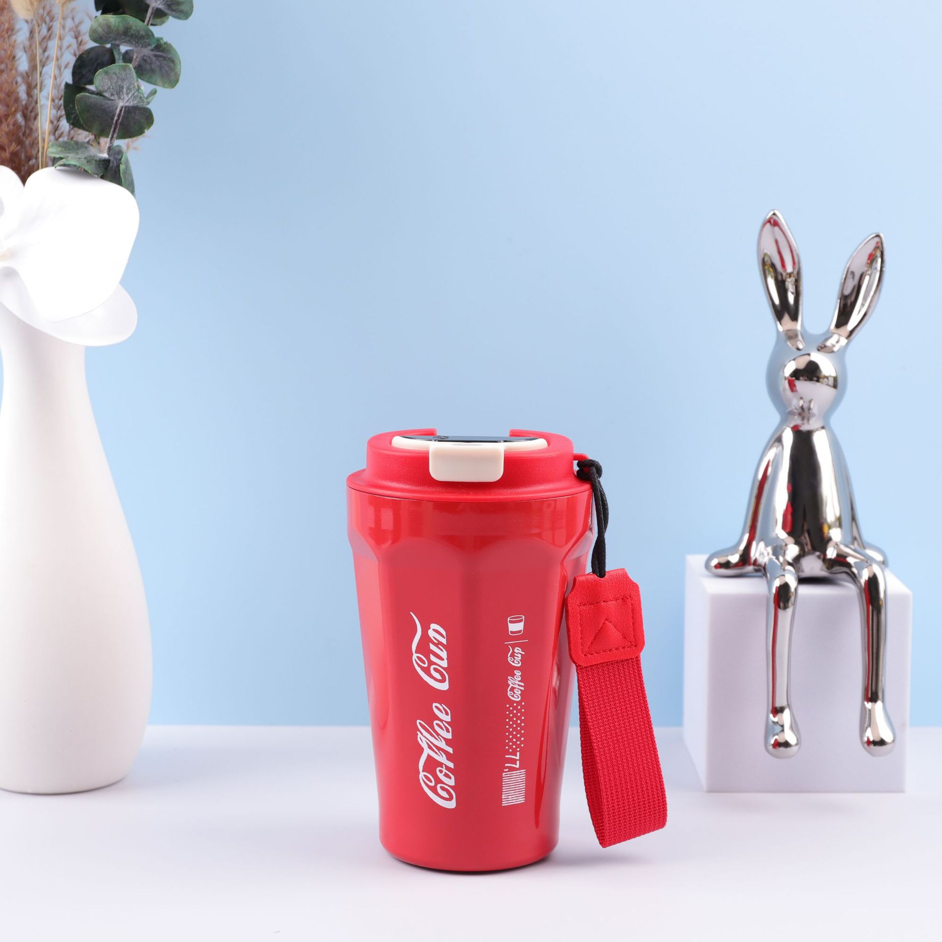 Hot sale nuevo 304 acero inoxidable octogonal diamante de cuerda taza de café taza de oficina caliente portátil doble taza de agua lotes