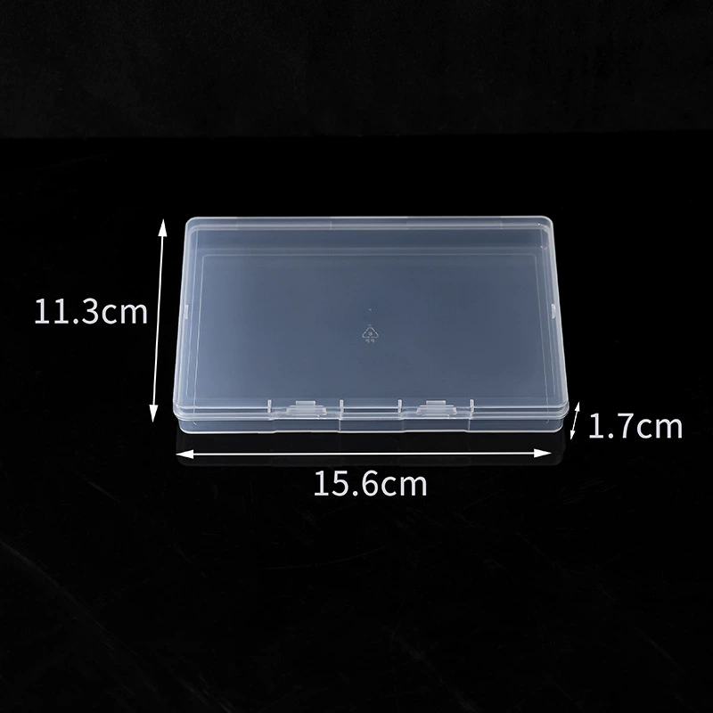 Прозрачная пластиковая коробка PP для хранения с крышкой прямоугольная плоская коробка B01 запасные части небольшая коробка для ювелирных изделий
