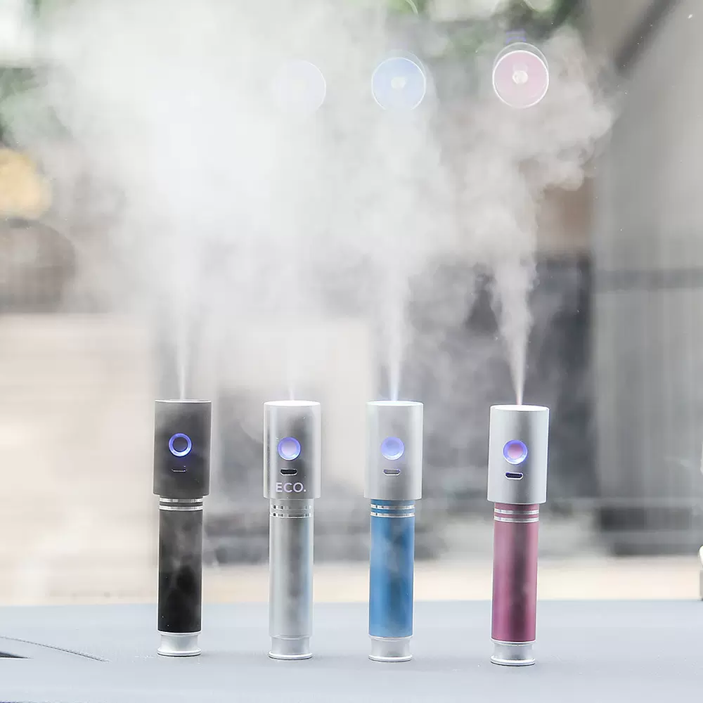 迷你车载加湿器私模4个颜色15毫升可定时设定程序USB充电香薰机