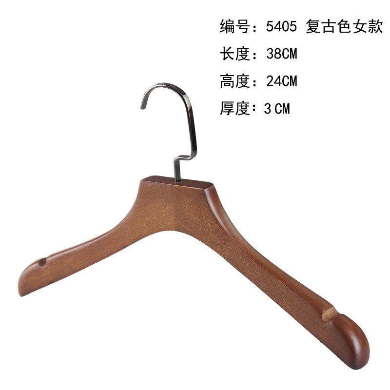 四喜の木のハンガーのスーツの服の棚の卸売りの広い肩の滑り止めの木製の服は高級な厚いケヤキの木の服の支えを掛けます。|undefined