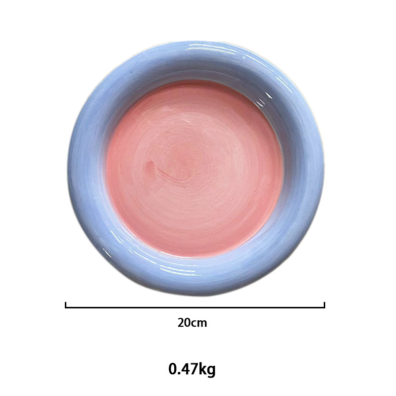 손 색깔 둥근 파란 분말 큰 20cm