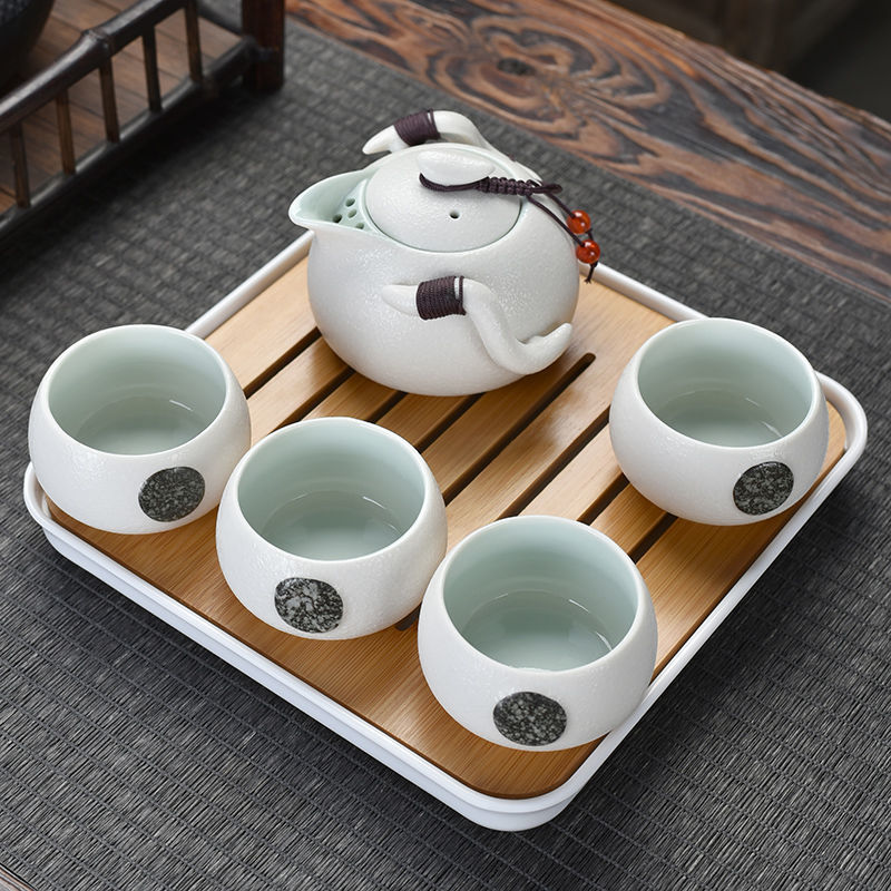 Tea Tray Tea Set Complete Set of Ceramic Travel Kung Fu Tea Set Household Portable Case Cup Two Cup Four Cup Tea Tray Hotel Tea Tray Tea Set Complete Set of Ceramic Travel Kung Fu Tea Set Household Portable Case Cup Two Cup Four Cup Tea Tray Hotel