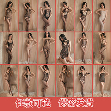 爱如如新款情趣内衣性感大码透视连体开档免脱诱惑全透视超薄丝袜