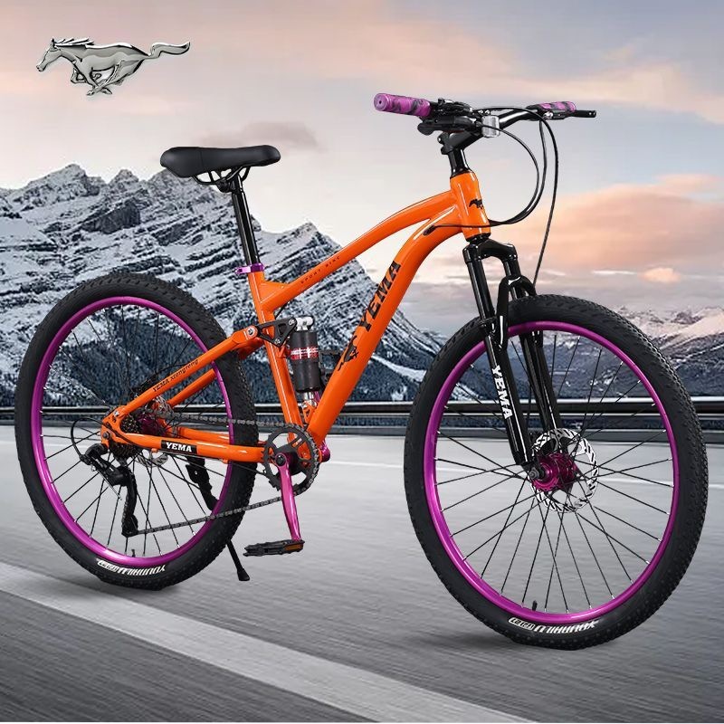 Soft-Tail Mountain Bike, Dirt Slope Off-Road, Adult, Youth, Men's and Women's Scooter, Commuting, Double Shock Absorption, Can Do Actions