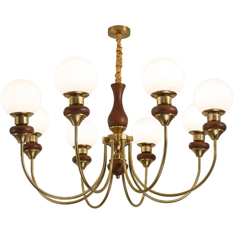 Lámpara de dormitorio medieval francesa nueva retro china de espectro completo protector de ojos sala de estar lámpara de frijoles mágicos lámpara Zhongshan L335