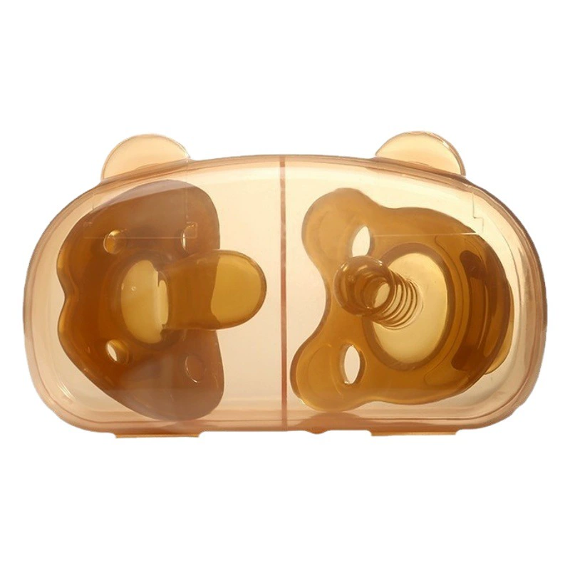 Мультяшная новая детская соска ежедневная ночь круглый рот плоский рот игровой рот жидкий силиконовый одноразовый ящик для хранения для литья