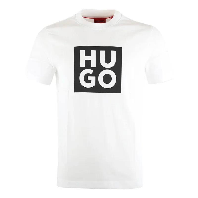 HUGO Pattern White Printing Animation Harajuku Letter T European and American Black European Code Amazon Cotton Same Style Foreign Trade HUGO Pattern White Printing Animation Harajuku Letter T European and American Black European Code Amazon Cotton Same Style Foreign Trade