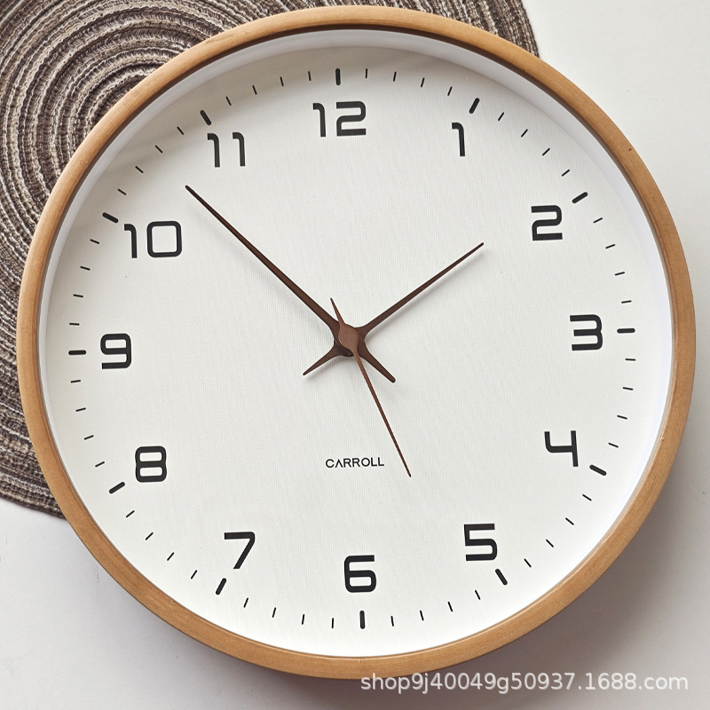 Scandinavian Clock Japanese Style Wall Decoration Silent Modern Simple Silent Wall Clock Wall Hanging Living Room Creative Clock Home