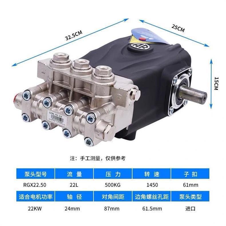Italian Ar High-Pressure Pump Cleaning Machine 500kg Rgx22.50 High-Pressure Plunger Pump Car Wash Machine Pump Head