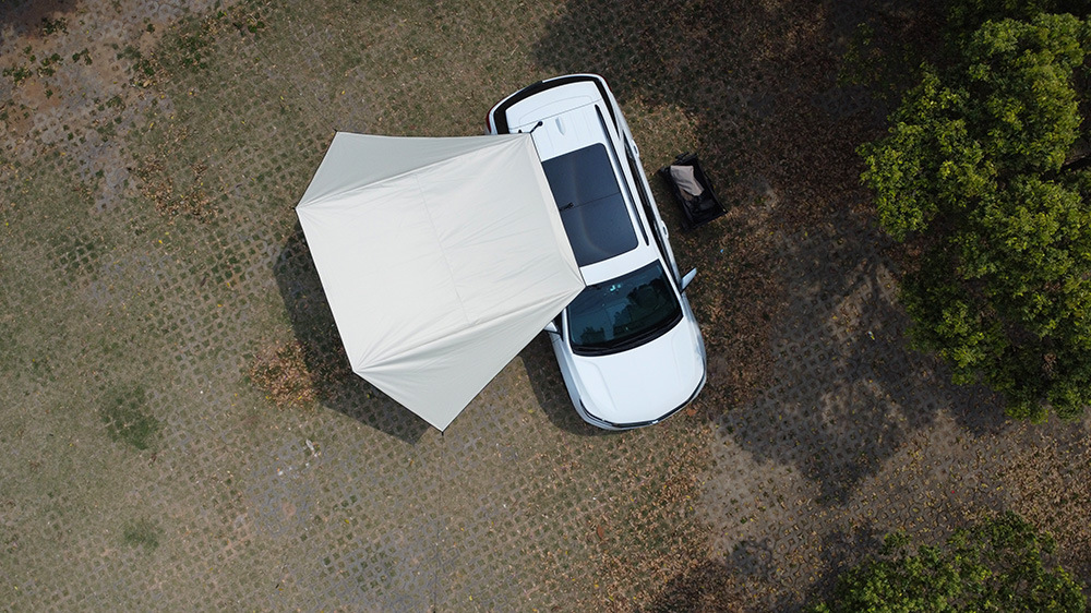 Car Side Canopy Tent Suv Black Glue Sunscreen Sunshade for Road Trips Outdoor Picnic Portable Universal Car Side Tent