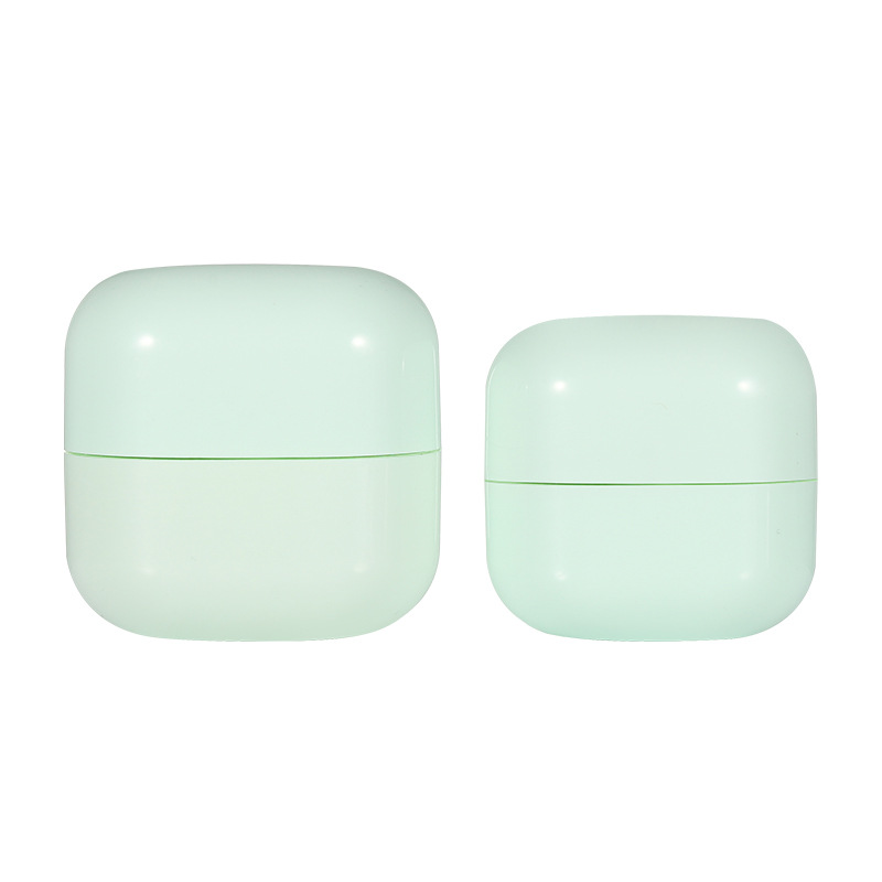Spot botella de crema cuadrada de doble capa macaron color 5g-50g botella de crema facial para evitar la luz 10g100g máscara sub-embotellado