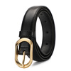 Tide, fashionable belt, universal advanced jeans, black trousers, simple and elegant design, Korean style, high-quality style