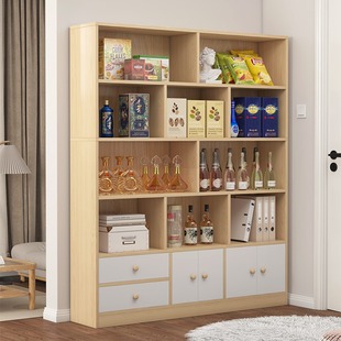 Simple Bookshelf Storage Rack Household Floor-Standing Bedroom Multi-Layer Storage Rack Living Room Wall Bookcase Storage Cabinet Display Cabinet