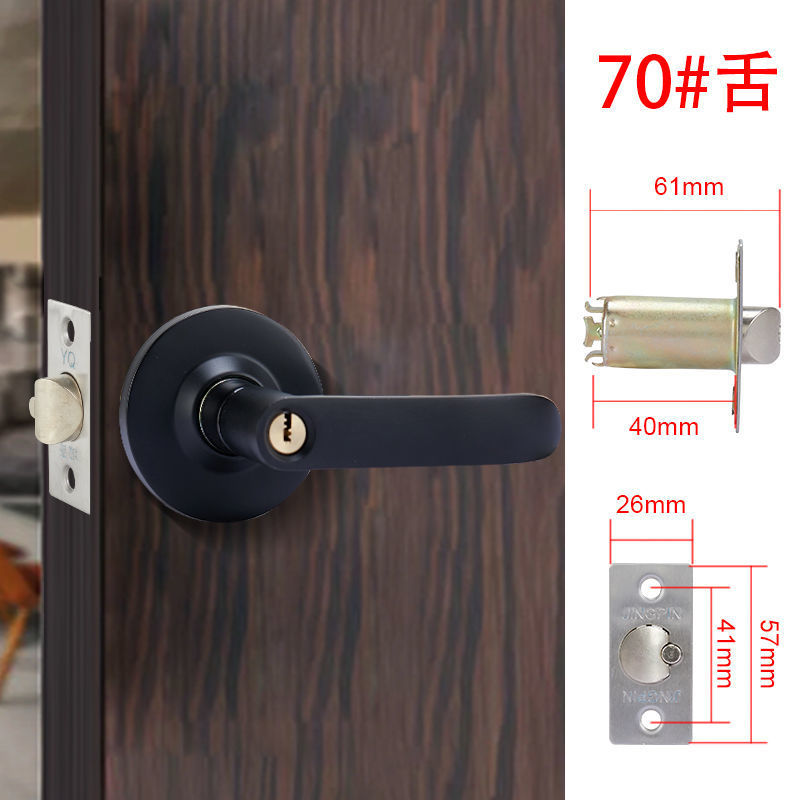 블랙 [열쇠 3개] 알루미늄 합금 손잡이 - 70개 혀 포함, 총 길이 6CM~~인기 상품 복귀~~동일 모델 인기 판매~~연간 베스트셀러 1위