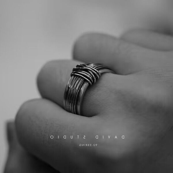 Brand retro matte fashionable ring handmade