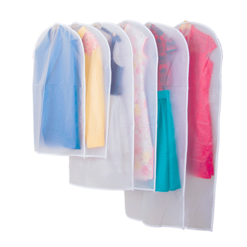Wholesale Transparent Clothes Dust Cover Suit Dust Bag Non-woven Suit Cover Coat Cover 3D Clothing Hanger Bag