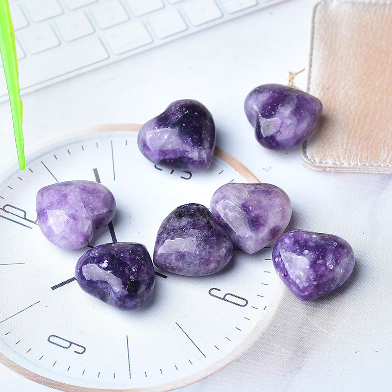 Natural Crystal Heart-Shaped Powder Crystal Amethyst Tiger Eye Opal Crystal Pendant Jewelry DIY Accessories Natural Crystal Heart-Shaped Powder Crystal Amethyst Tiger Eye Opal Crystal Pendant Jewelry DIY Accessories