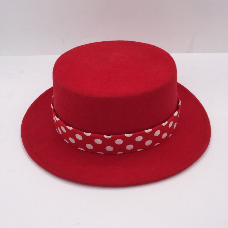 Red Wool Tweed Hat 4