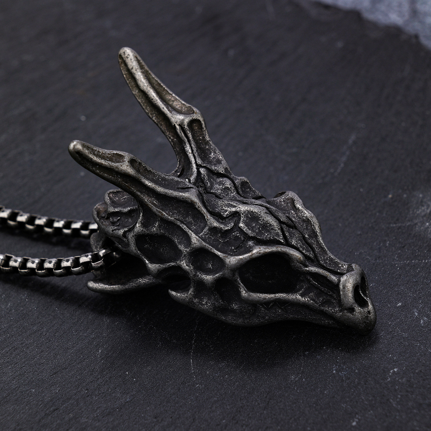 1 Piece Retro Dragon Stainless Steel Polishing Men's Pendant Necklace display picture 4