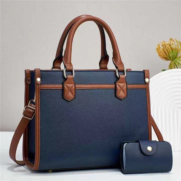 1158g Weight Polyester Lining Material Sewing Thread Fashion Element Women's Large Pu Leather Solid Color Classic Style Streetwear Sewing Thread Square Zipper Bag Sets