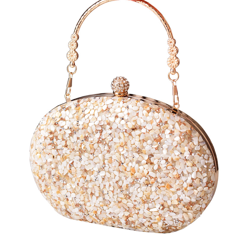 Bolso de noche de diamante transfronterizo bolso de noche de diamante redondo mango bolsa de cheongsam bolsa de banquete de comercio exterior bolsas directas de fábrica