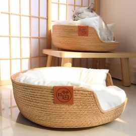 懒猫专用猫窝夏季猫吊兰可拆洗猫床透气凉感四季通用网红猫咪窝垫