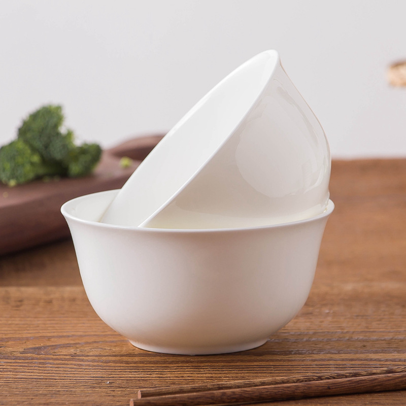 White Bowls and Plates Pot Jingdezhen Ceramic Tableware Household White Bone China Bowls and Plates Spoon Steak Western Food Plates White Bowls and Plates Pot Jingdezhen Ceramic Tableware Household White Bone China Bowls and Plates Spoon Steak Western Food Plates
