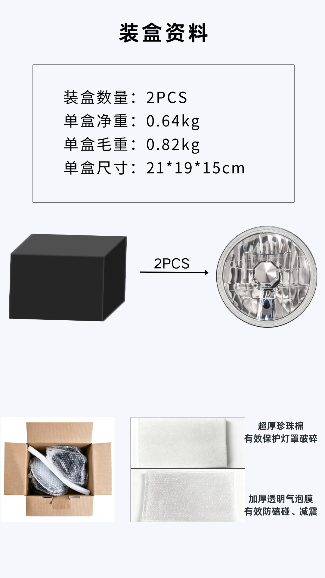 Crystal Model 5.75inch Semi-Enclosed Lamp Core Suitable for Retro Cars H4 Integrated High and Low Beam Headlight