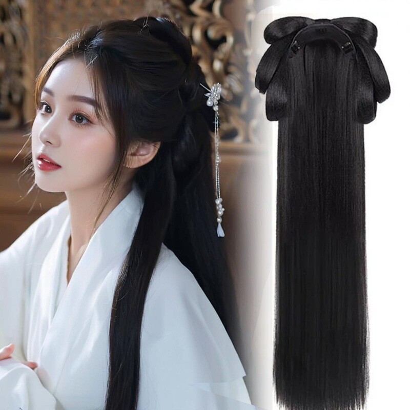 Hanfu wig women's ancient costume bun one-piece antique style dress up fast hand hot source factory in stock first