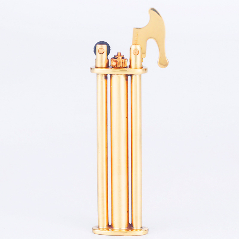 抖音同款 季风纯铜充气超薄明火原装正品复古砂轮老式怀旧打火机