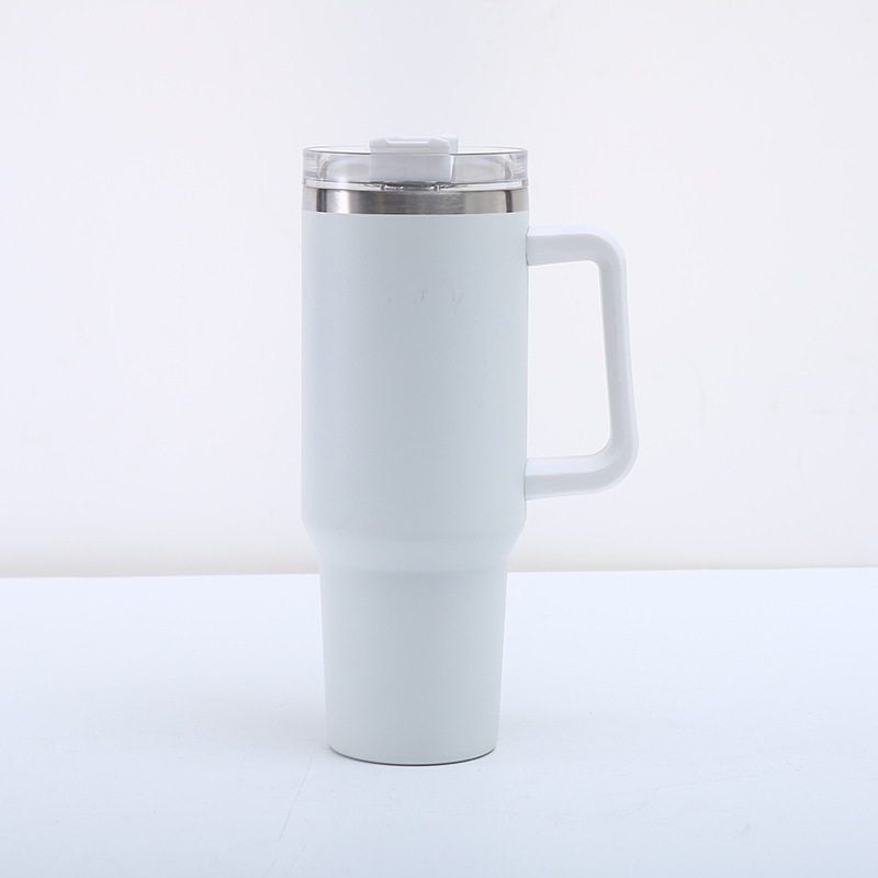 Transfronterizo de acero inoxidable de calidad alimentaria 40Oz Taza Del Coche de gran capacidad de Vacío Termo taza mango portátil taza de helado