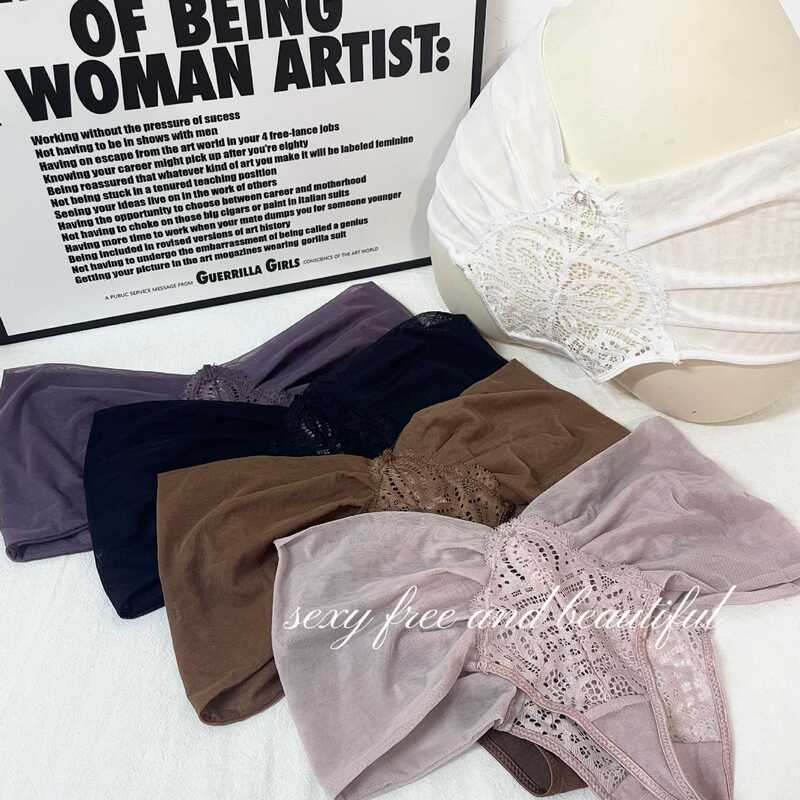 F-603 Sexy Style Girl Underwear Cut Out Mesh Jacquard Dark Pattern Breathable Skin-Friendly Lace Bow Pure Lust Girl