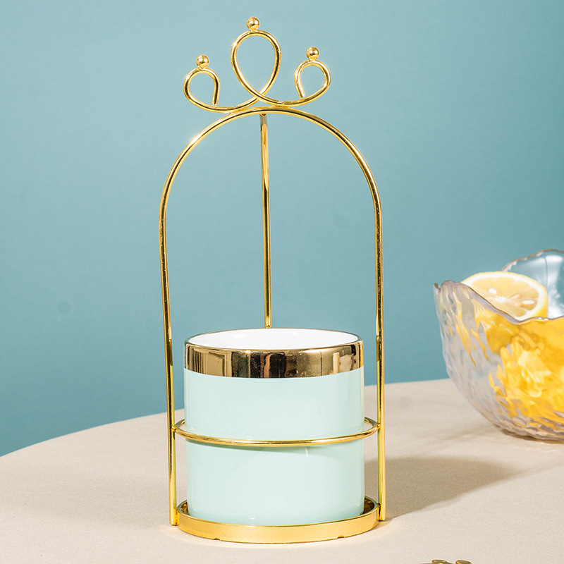 Nórdico luz lujo fruta tenedor cuchara cerámica tarro de almacenamiento traje creativo Luna pastel cuchillo tenedor cuchara de acero inoxidable fruta tenedor hogar