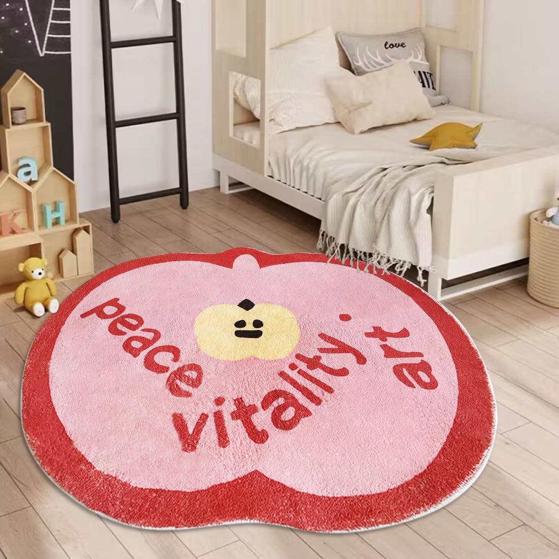 Cartoon Car Alien Faux Cashmere Floor Mat Children Bedroom Bedside Blanket Bathroom Floor Mat Room Decorative Mat in stock