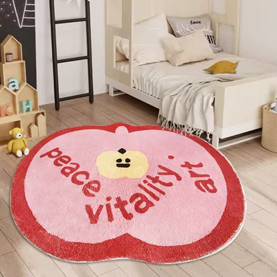 Avtomobil döşəmə paspasları Bedroom Bedside Blanket Bathroom Floor - apple-4040cm-imitation-cashmere-material