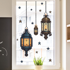 新款FX-D472外貿中東創意吊燈星星裝飾玻璃門窗家居裝飾牆貼紙