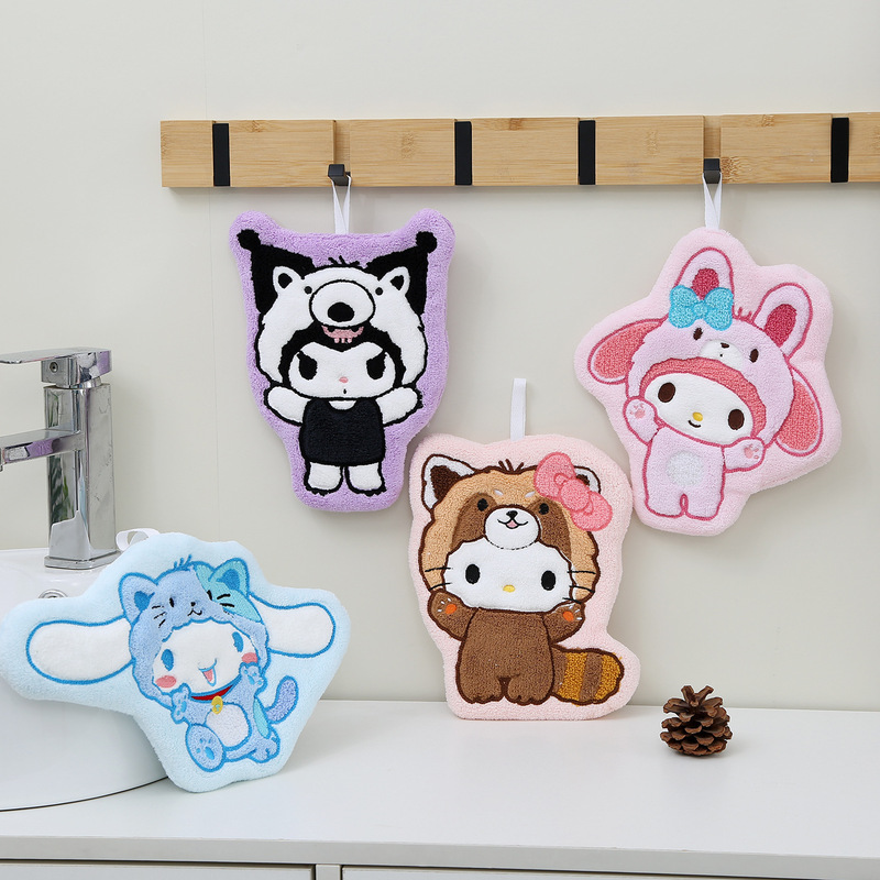 New KT Cat My Melody hand towel is cute and attractive, absorbs water and does not shed, suitable for bathroom use as a hand towel or souvenir New KT Cat My Melody hand towel is cute and attractive, absorbs water and does not shed, suitable for bathroom use as a hand towel or souvenir