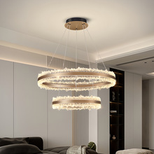 轻奢客厅吊灯现代简约高级感餐厅吊灯北欧护眼卧室吧台氛围水晶灯