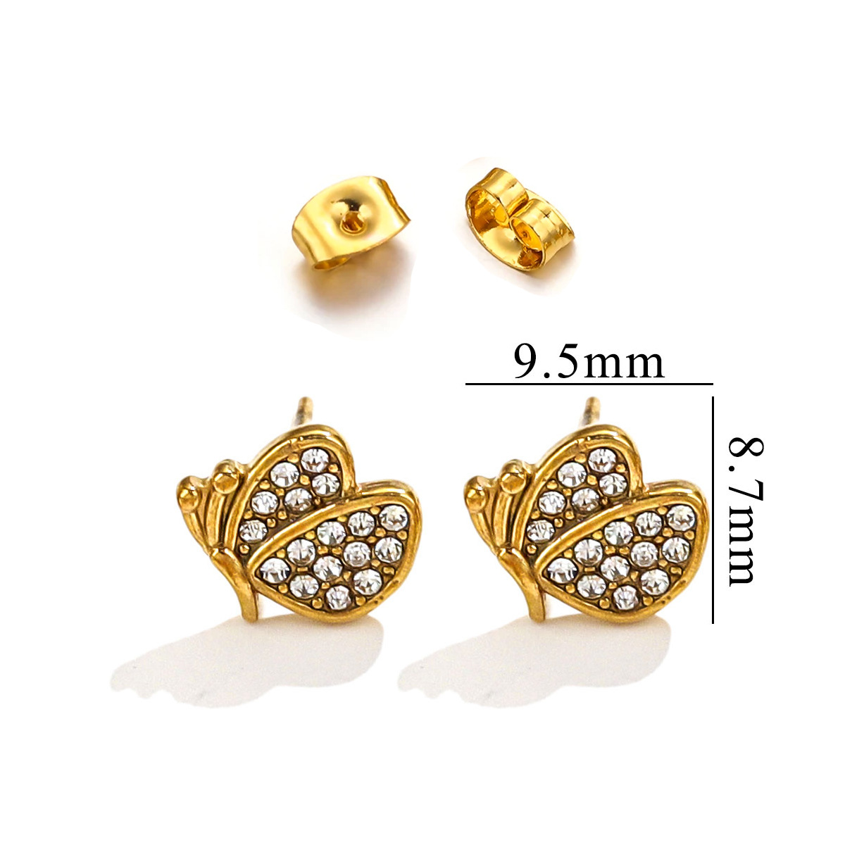 Acero inoxidable Moda europea y americana Personalidad Pendientes retro desgastados Luna Estrella Amor Rayo Pendientes de diamantes Acero de titanio
