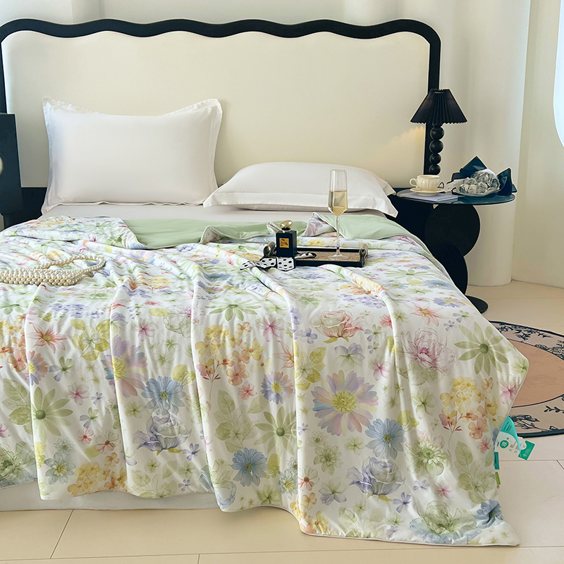 Class A Baby Cool Summer Quilt Tencel Air-conditioning Quilt Modal Summer Quilt Solid Color Double Ice Silk Thin Quilt Summer